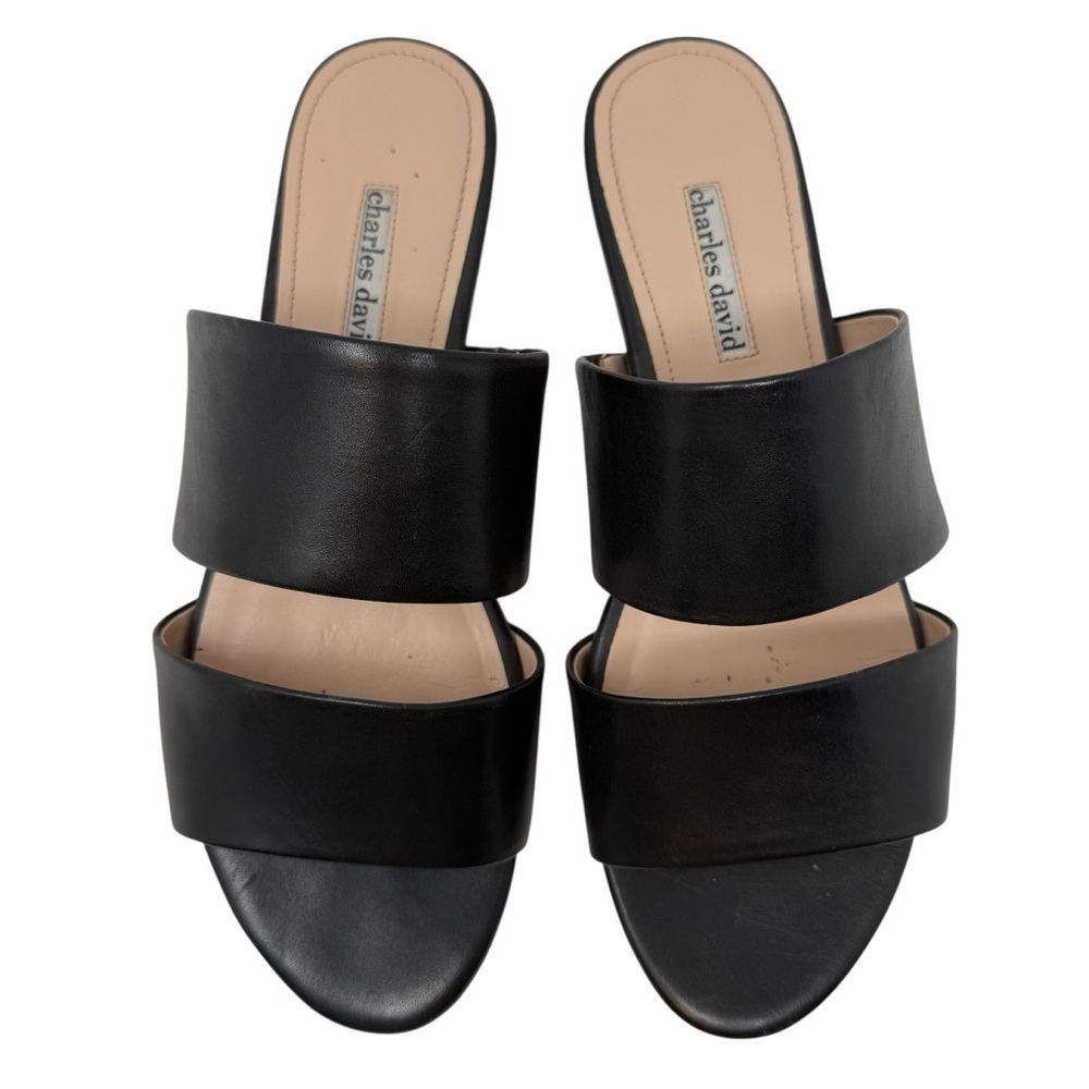 Charles David Siamese Banded Slide Sandals Black Women’s size 10 - Picture 3 of 15